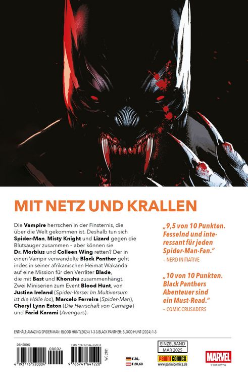 Produktbild: Blood Hunt: Spider-Man/Black Panther