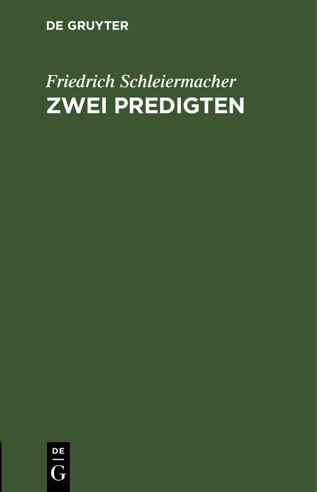 Produktbild: Zwei Predigten