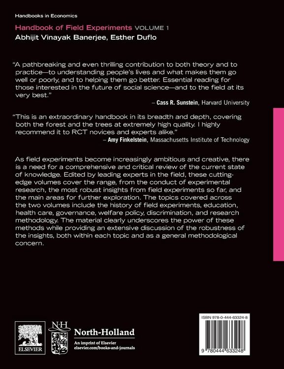 Produktbild: Handbook of Field Experiments