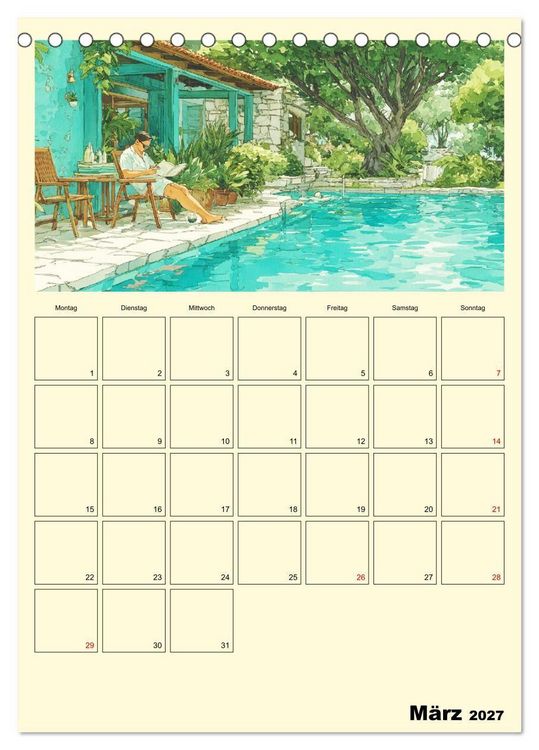 Produktbild: M&auml;nner im Garten. Entspannte Augenblicke im Gr&uuml;nen (Tischkalender 2027 DIN A5 hoch), CALVENDO Monatskalender