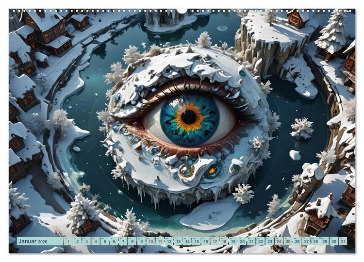 Produktbild: Magische Augen (hochwertiger Premium Wandkalender 2026 DIN A2 quer), Kunstdruck in Hochglanz