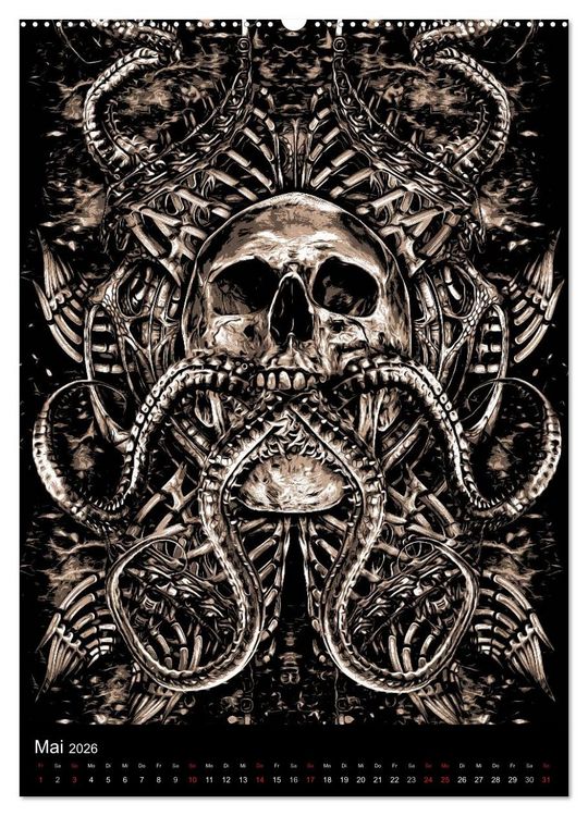 Produktbild: BLOODBOY/ HORROR ILLUSTRATION V1 (Wandkalender 2026 DIN A2 hoch), CALVENDO Monatskalender