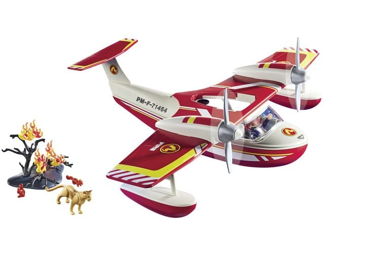 Produktbild: PLAYMOBIL 71463 Feuerwehrflugzeug mit L&ouml;schfunktion