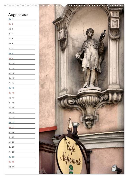 Produktbild: Nepomuk - Der Br&uuml;ckenheilige (hochwertiger Premium Wandkalender 2026 DIN A2 hoch), Kunstdruck in Hochglanz