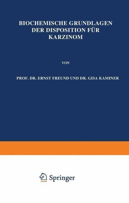 Produktbild: Biochemische Grundlagen der Disposition f&uuml;r Karzinom