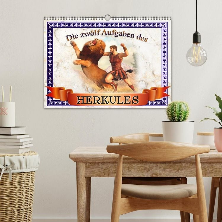 Produktbild: Die zw&ouml;lf Aufgaben des Herkules (Wandkalender 2026 DIN A3 quer), CALVENDO Monatskalender