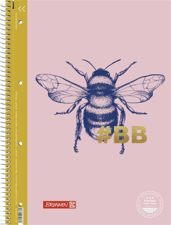 Produktbild: Collegeblock Premium Harmony A4 kariert, mit Randlinie innen und au&szlig;en, Lin. 2