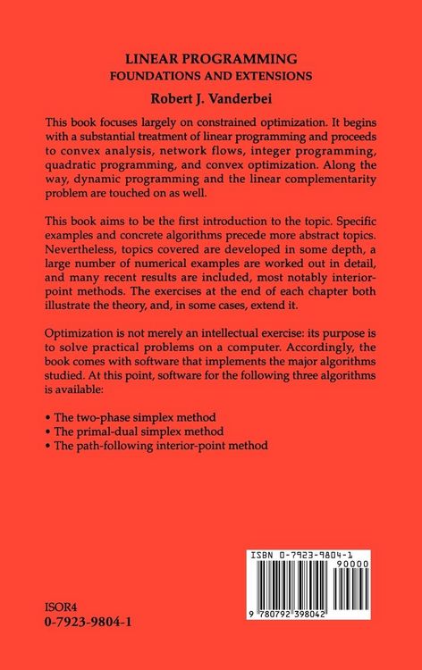 Produktbild: Linear Programming: Foundations and Extensions