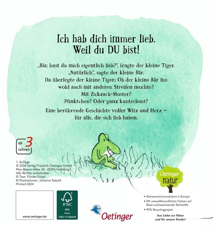 Produktbild: Nach einer Figurenwelt von Janosch. Warum ich dich so lieb habe