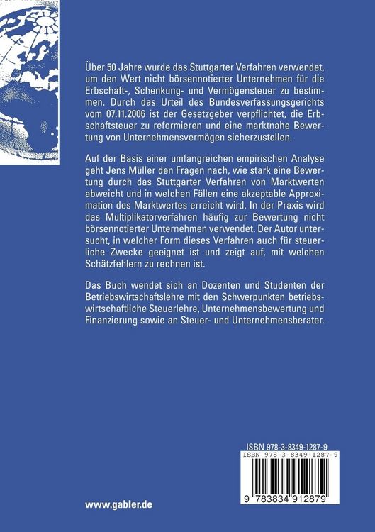 Produktbild: Unternehmensbewertung f&uuml;r substanzsteuerliche Zwecke