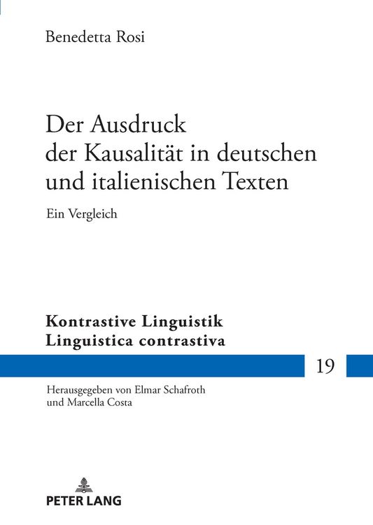 Produktbild: Der Ausdruck der Kausalit&auml;t in deutschen und italienischen Texten