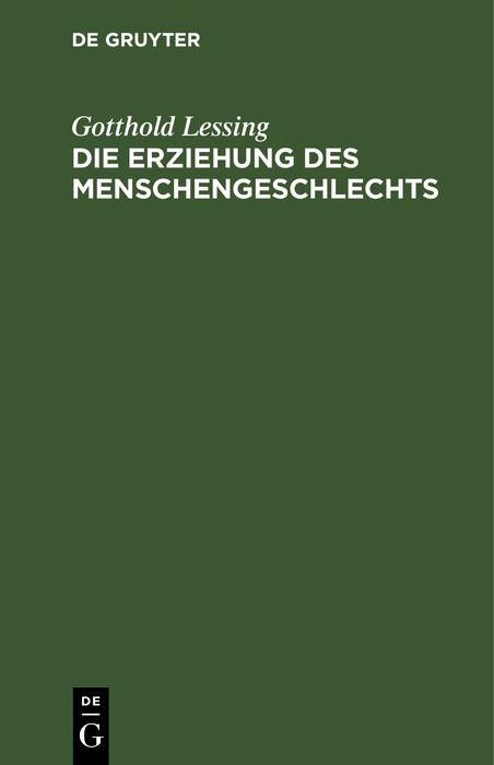 Produktbild: Die Erziehung des Menschengeschlechts
