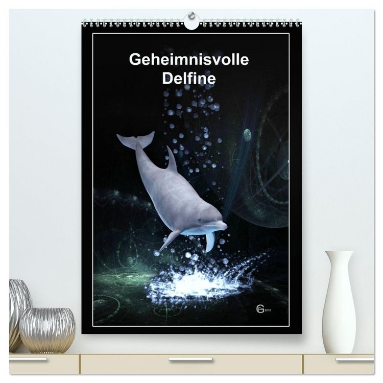 Produktbild: Geheimnisvolle Delfine (hochwertiger Premium Wandkalender 2026 DIN A2 hoch), Kunstdruck in Hochglanz