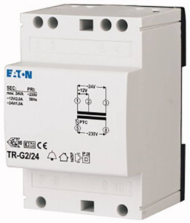 Produktbild: Eaton Y7-272484 Universal-Netztransformator 1 x 230 V 2 x 12 V, 24 V 1.9 W 2 A