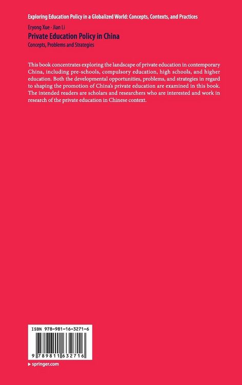 Produktbild: Private Education Policy in China