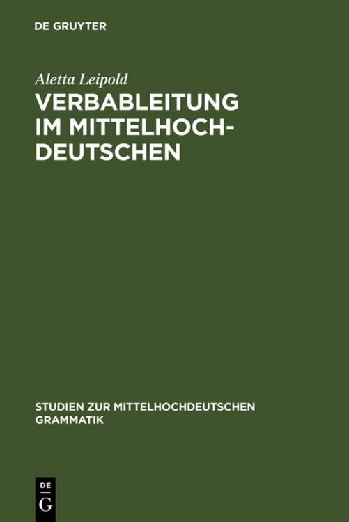 Produktbild: Verbableitung im Mittelhochdeutschen