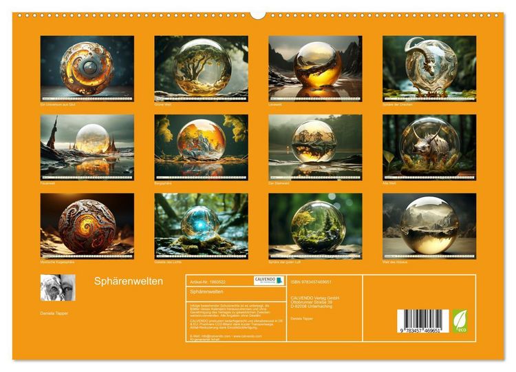 Produktbild: Sph&auml;renwelten (hochwertiger Premium Wandkalender 2026 DIN A2 quer), Kunstdruck in Hochglanz