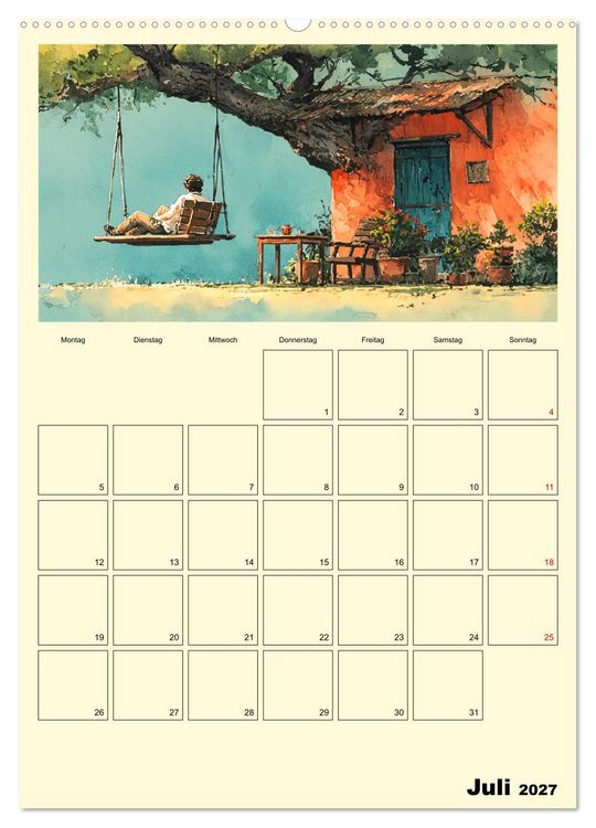 Produktbild: M&auml;nner im Garten. Entspannte Augenblicke im Gr&uuml;nen (hochwertiger Premium Wandkalender 2027 DIN A2 hoch), Kunstdruck in Hochglanz