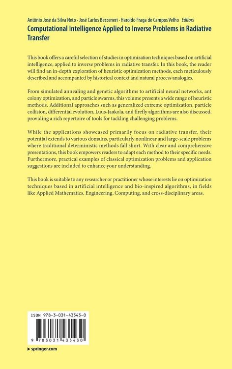 Produktbild: Computational Intelligence Applied to Inverse Problems in Radiative Transfer