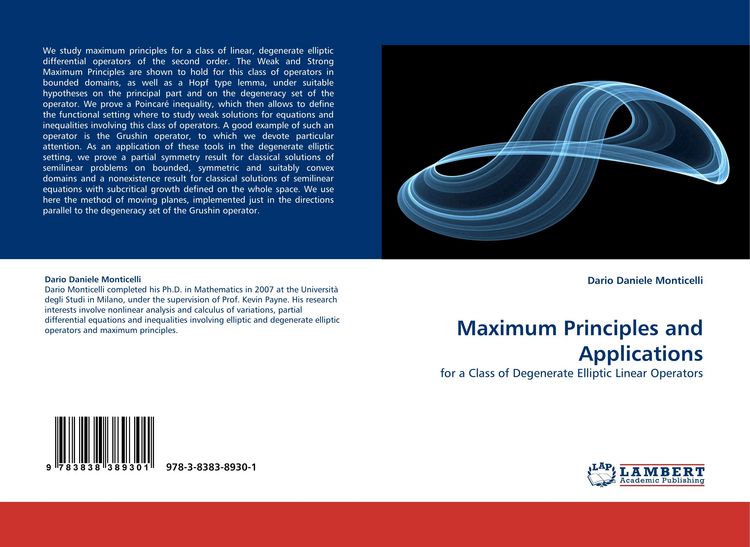 Produktbild: Maximum Principles and Applications