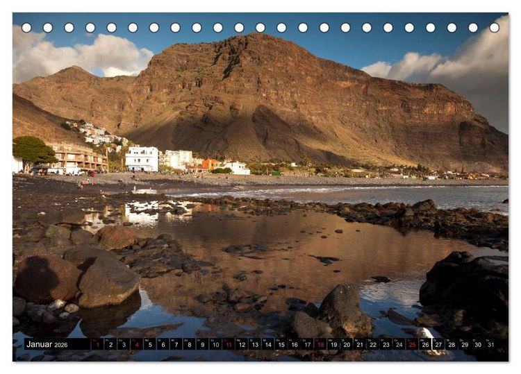 Produktbild: La Gomera - Valle Gran Rey (Tischkalender 2026 DIN A5 quer), CALVENDO Monatskalender