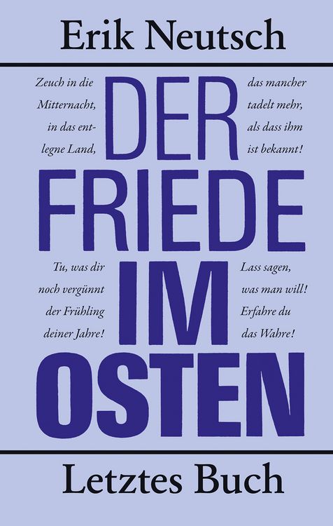 Produktbild: Der Friede im Osten