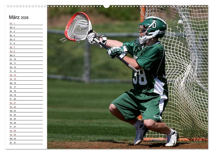 Produktbild: Teamsport Lacrosse - Face-off (Wandkalender 2026 DIN A2 quer), CALVENDO Monatskalender