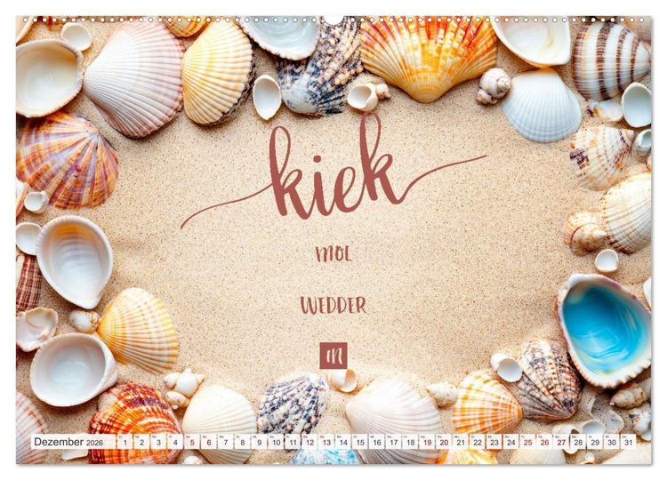 Produktbild: Meerblick und Plattschnack (Wandkalender 2026 DIN A2 quer), CALVENDO Monatskalender