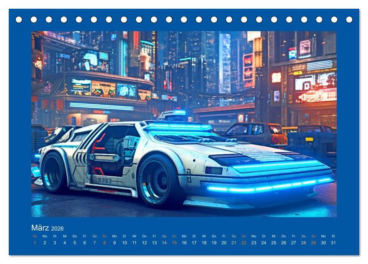 Produktbild: Zukunftsvisionen auf R&auml;dern - Dystopische Fahrzeuge (Tischkalender 2026 DIN A5 quer), CALVENDO Monatskalender