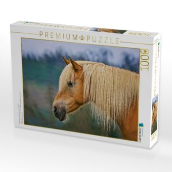 Produktbild: CALVENDO Puzzle Haflinger mit pr&auml;chtig blonder M&auml;hne | 1000 Teile Lege-Gr&ouml;&szlig;e 64x48cm Foto-Puzzle f&uuml;r gl&uuml;ckliche Stunden