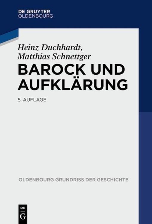 Bild vom Artikel Barock und Aufklärung vom Autor Heinz Duchhardt
