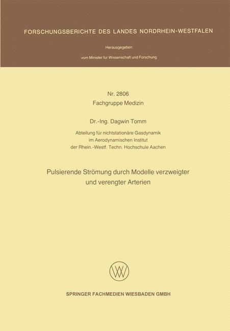 Produktbild: Pulsierende Strömung durch Modelle verzweigter und verengter Arterien