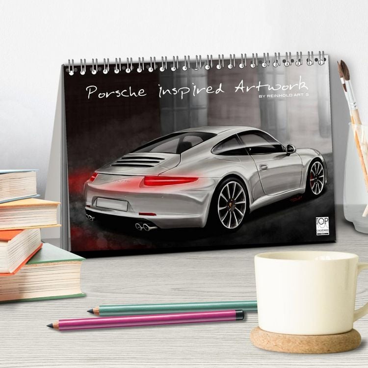 Produktbild: Porsche inspired Artwork by Reinhold Art&acute;s (Tischkalender 2026 DIN A5 quer), CALVENDO Monatskalender