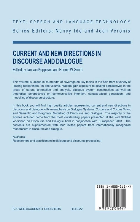Produktbild: Current and New Directions in Discourse and Dialogue