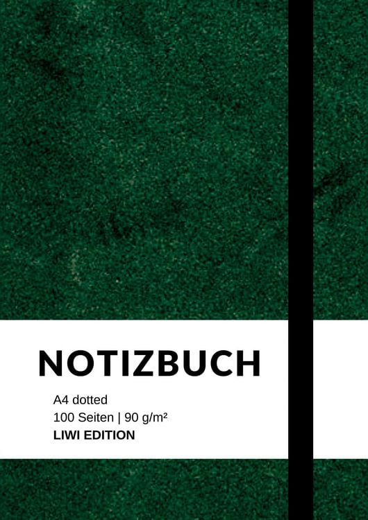 Produktbild: Notizbuch A4 dotted - 100 Seiten Soft Cover - gr&uuml;n - Papier