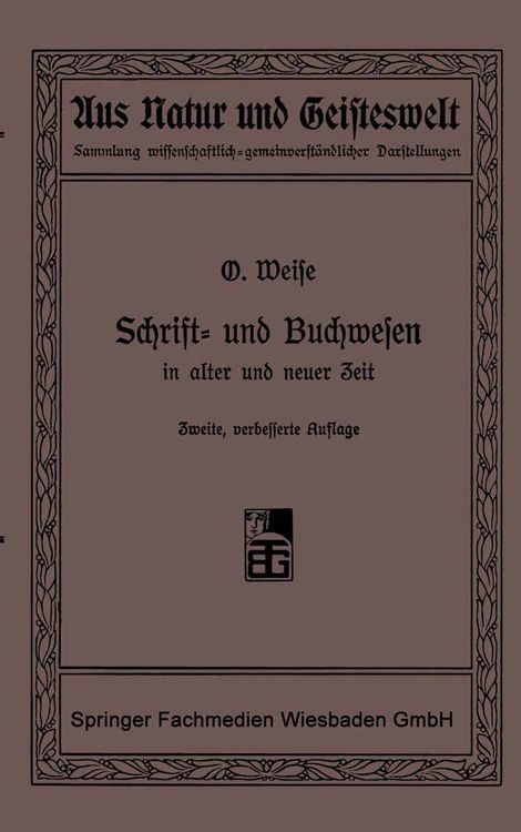 Produktbild: Schrift- und Buchwesen in alter und neuer Zeit