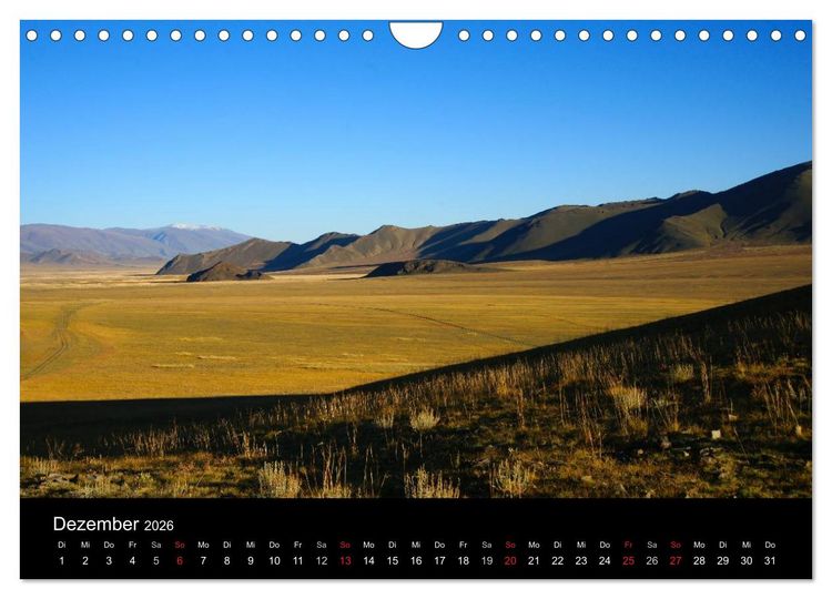 Produktbild: Einsame Mongolei (Wandkalender 2026 DIN A4 quer), CALVENDO Monatskalender