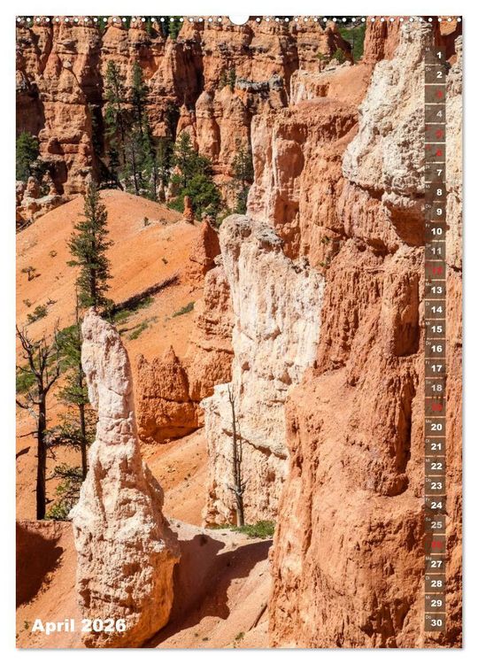 Produktbild: BRYCE CANYON Natur Pur (Wandkalender 2026 DIN A2 hoch), CALVENDO Monatskalender