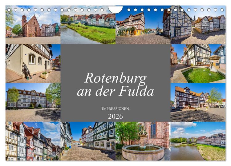 Produktbild: Rotenburg an der Fulda Impressionen (Wandkalender 2026 DIN A4 quer), CALVENDO Monatskalender