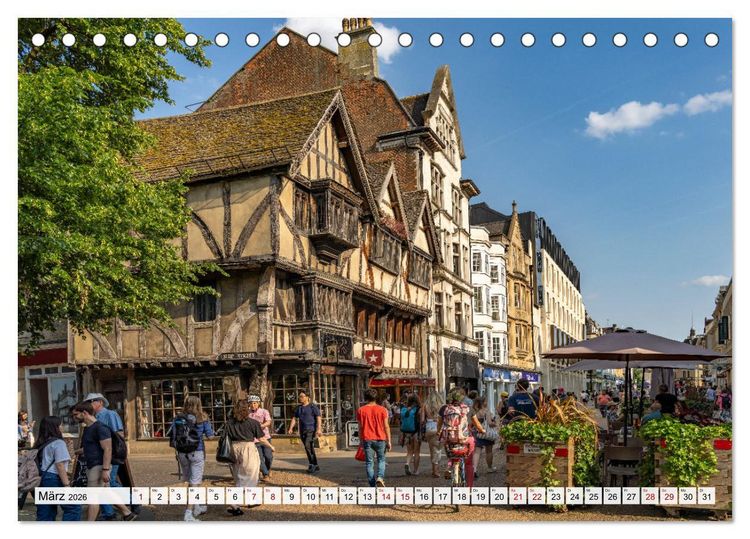 Produktbild: England - Oxford (Tischkalender 2026 DIN A5 quer), CALVENDO Monatskalender