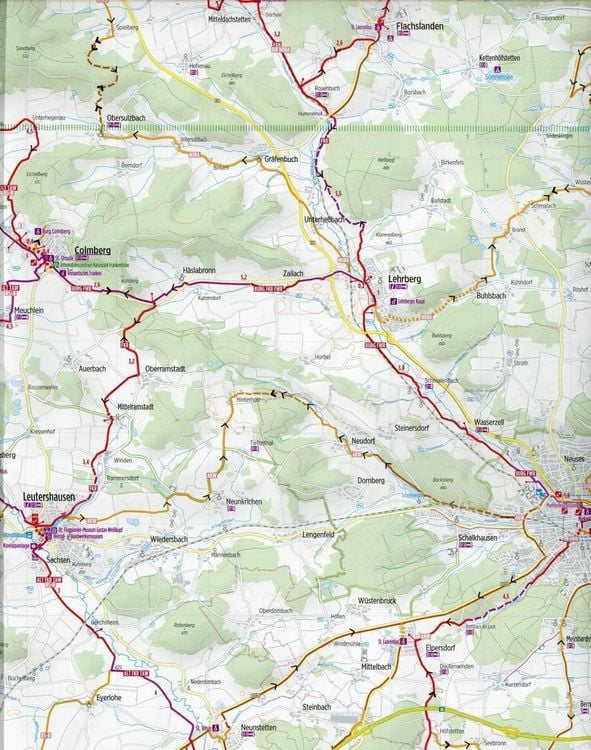 Produktbild: Radwanderkarte Romantisches Franken