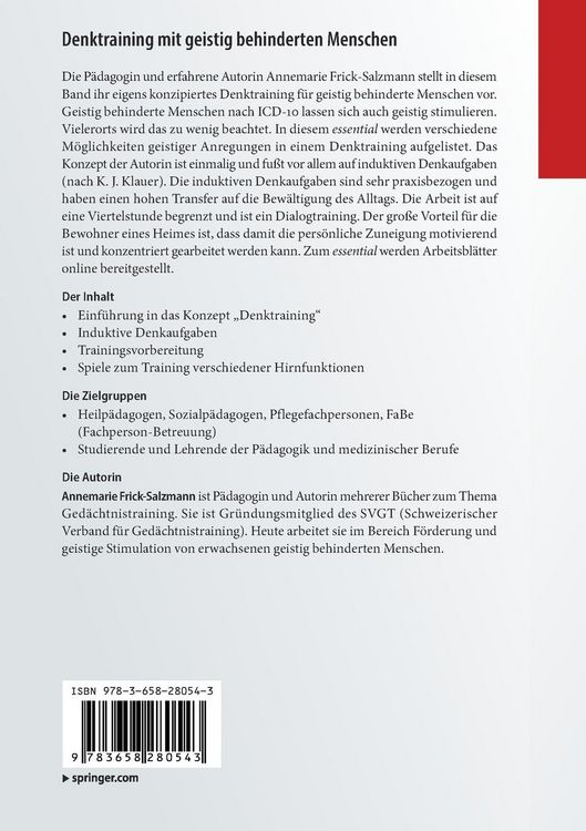 Produktbild: Denktraining mit geistig behinderten Menschen