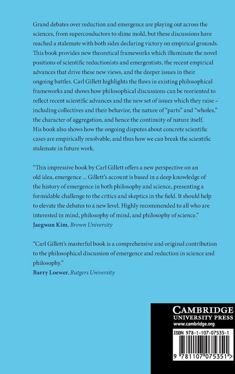 Produktbild: Reduction and Emergence in Science and Philosophy