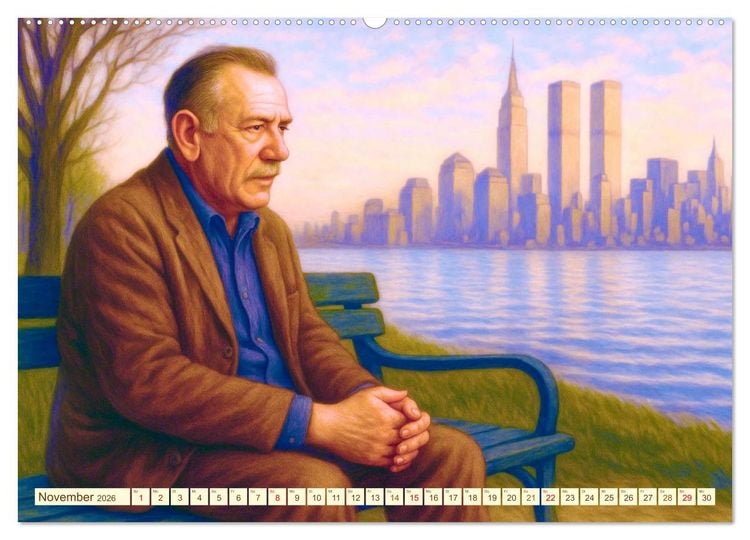 Produktbild: John Steinbeck (hochwertiger Premium Wandkalender 2026 DIN A2 quer), Kunstdruck in Hochglanz