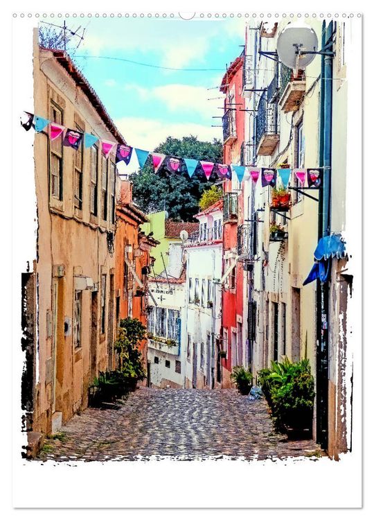 Produktbild: Lissabons Altstadt (hochwertiger Premium Wandkalender 2025 DIN A2 hoch), Kunstdruck in Hochglanz