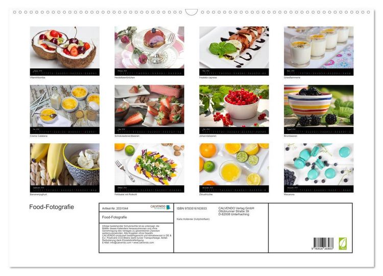 Produktbild: Food-Fotografie (Wandkalender 2026 DIN A2 quer), CALVENDO Monatskalender
