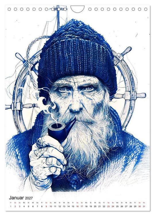 Produktbild: Seem&auml;nner - Die See im Herzen (Wandkalender 2027 DIN A4 hoch), CALVENDO Monatskalender