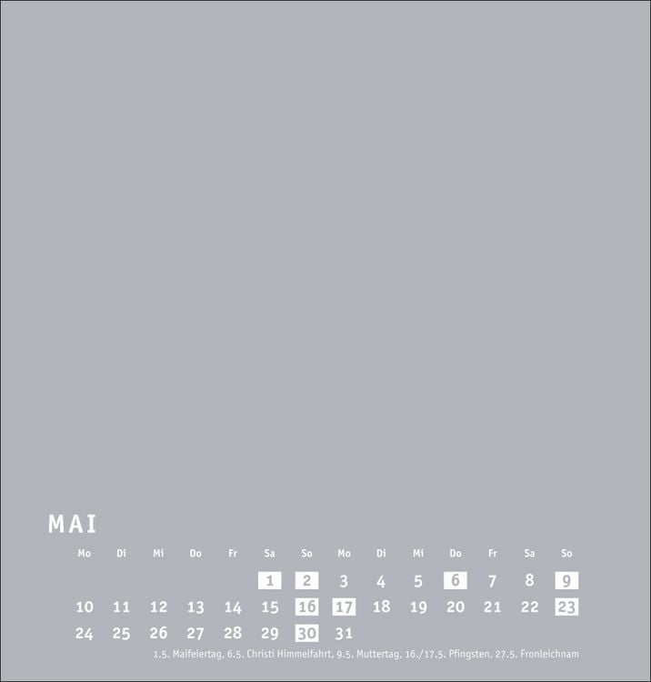 Produktbild: Premium-Bastelkalender silbergrau mittel 2027