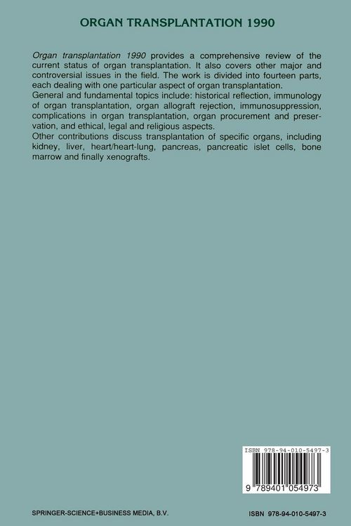 Produktbild: Organ Transplantation 1990