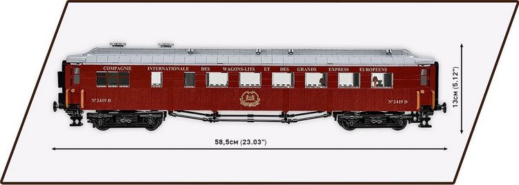 Produktbild: COBI Trains 6289 - Compi&egrave;gne Wagon 1940, 1:35 Bausatz, 1927 Klemmbausteine, 2 Figuren